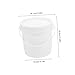 CIYODO 5Pcs Food Grade Plastic Sealing Buckets with Lids Portable Water Pails with Handle for Home Agriculture and Industry Use Leak Design Multipurpose Capacity