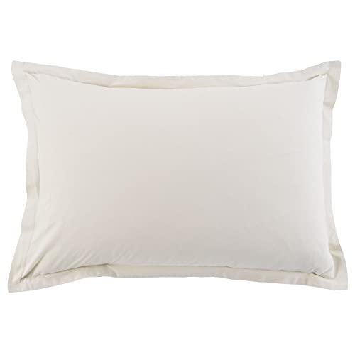 Lot de 2 taies d'oreiller 100% Coton 57 Fils : Couleur - Lin, Taille - 50 x 70 cm Cover