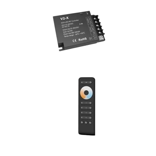 Contrôleur LED CCT V2-X 12V 24V 30A PWM avec télécommande bouton RS2 pour ruban blanc variable