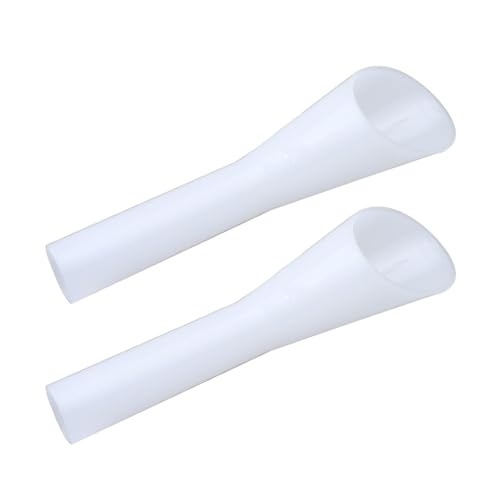 Lot de 2 entonnoirs de carburant pour véhicule - Entonnoir de remplissage de carburant - Tube de remplissage - Entonnoir de voiture - Blanc