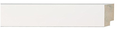 Picture Frame Moulding (Wood) 100ft Bundle - Contemporary White Finish - 1.75