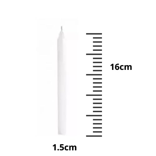 Velas Palito Branca 16cm Kit Com 40