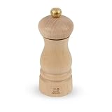 Peugeot Clermont Manuelle Salzmühle, Klassische Mahlgradeinstellung, Höhe: 13 cm, Holz, Natur, 27926