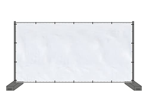 Bauzaunplane 150 g/m weiß schwarz grün blau Blickdicht Sichtschutz Zaunblende Farbe Weiß
