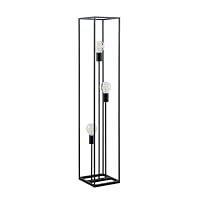 Lindby Floor Lamp Krisha (Vintage, Antique) in Black Made of Metal for e.g. Living Room & Dining (3 Light Sources E27) from Standard