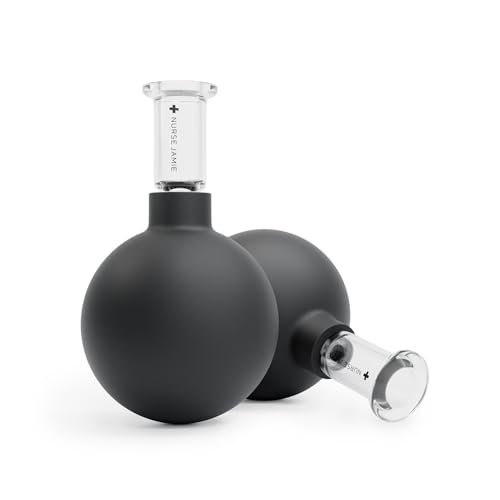 Nurse Jamie Uplift-N-Glow Facial Cupping Tool – Silicone & Glass Cups for Facial Drainage, Product Absorption & Skin Revitalization