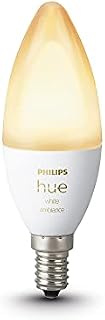 Philips Hue White Ambiance Single Smart LED Bulb [E14 Small Edison Screw] with Bluetooth, Works with Alexa, Google Assistant and Apple Homekit