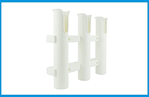 Ferragens para Iates Marítimos 3 Tubes Link White Plastic Fishing Rod Racks Holder Fishing Rod Rack