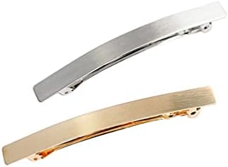 2Pcs 4" Metal Hair Clips Spring Clip Barrette Wrapping Hairpins Hair Accessories for Girls Women Ladies Gold and Silver