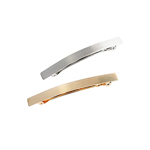 Barrettes à cheveux en métal pour vos coiffures du quotidien et de soirée, duo or et argent