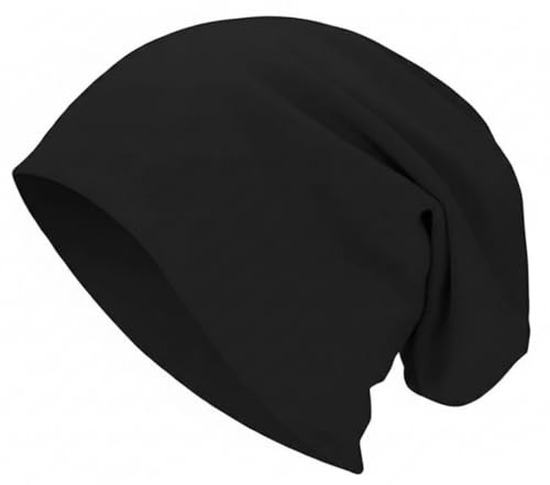 Image of SATKARTAR Premium Single Layer Cotton Slouchy Beanie & Skull Cap - Ultra Breathable Helmet Liner for Men & Women - All-Season Soft Knit Sleep Hat & Chemotherapy Cap - One Size Fits All