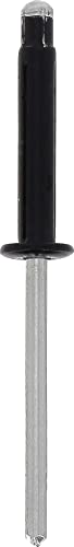Rivets Épanouis Noirs Fixation Plaque Immatriculation Restagraf 4 mm Support Plastique Carrosserie