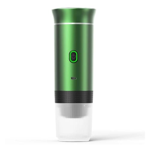 YQVEOT Portable Coffee Machine, Wireless Electric Portable Espresso Coffee Machine For Car & Home Camping Coffee Maker 3-in-1 Capsule Powder Travel Coffee Maker(Groen)