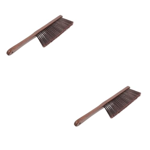 COLLBATH 2 Pièces Brosse De Lit Brosse à Cheveux à Poils Doux Balayette De Nettoyage De Cheminée Pour Canapé à Poils Doux Fouetter Un Balai Brown Artificielle