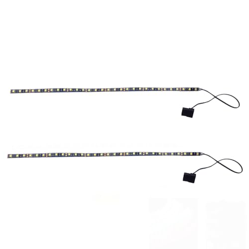 Vrabocry Ledstrips warm wit computerverlichting Molex-aansluiting, 2 stuks 50 cm ledstrip voor pc-behuizing-verlichtingsset