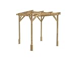 Dunster House Utopia 2 m x 2 m Wooden Garden Pergola – Pressure-Treated Spruce Plant Frame Kit with 70 mm x 70 mm Posts, Heavy Duty, DIY Build
