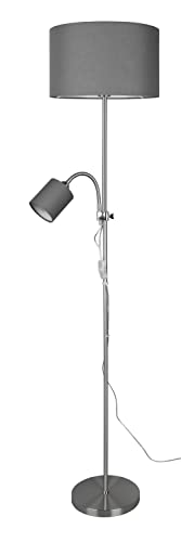 Reality Leuchten Stehleuchte Owen R40192007, Metall Nickel matt,...