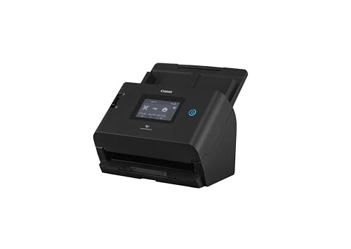 Canon imageFORMULA DR-S350NW, Desktop Dokumentenscanner, Scannen mit Webbrowser und direktem Auftragsscan, 4.3”Touch-Panel, SuperSpeed USB 3.2, LAN und WiFi (2.4GHz/5GHz)