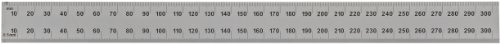 Mitutoyo 182-125, Steel Rule, 12"/300mm (1/32, 1/64", 1mm, 0.5mm), 3/64" Thick X 1" Wide, Satin Chrome Finish Tempered Stainless Steel