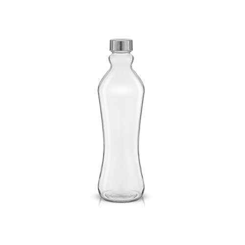 Joyjolt Glass Water Bottles - 2Pc Glass Water Bottle Set. 32 Oz Water Bottles, Clear Glass Bottles With Lids (Stainless Steel, Leakproof Seal). 1 Liter Water Bottles For Juicing Or Iced Tea Bottle #TOP1