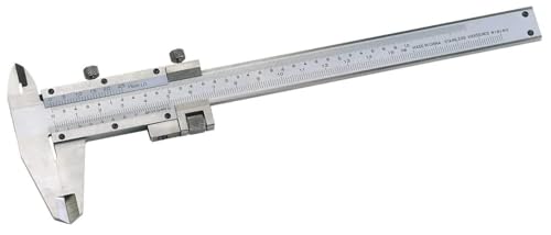 Image of Vernier Caliper 0-150mm / 6 Inch Precision Measuring Tool, Stainless Steel Manual Caliper with Dual Scale (Metric & Inch), Inside Outside Depth Step Gauge (Manual caliper 150mm)