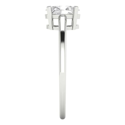 Clara Pucci 1.0 ct Oval Cut White Sapphire 14k Yellow Gold Solitaire Wedding Engagement Bridal Promise Ring3