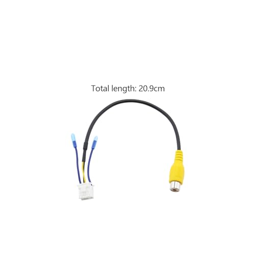 Image of ECSiNG 2PCS 10Pin Rear View Backup Camera Cable Adaptor RCA Length 20.9cm for Car Stereo Radio DVD Vehicle Car Navigation Reverse Backup Reversing Camera Cable Adapter Plug