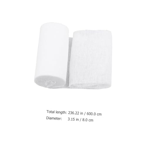 10 rollos de gasa desechable 8x600cm para vendaje de compresión conformable para primeros auxilios miniatura 2