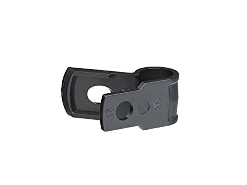 Secure 1/4 Inch Premium R Type UV Black Nylon Screw Mount Cable Clamp for Wire Management - 100 Pack miniatura 2