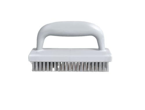 Image of Large Heavy Duty Rust Removal Brush Stainless Steel Wire Brush 2-piece Set, 6.9 inchX 2.5 inch Size, with Plastic Comfortable Grip, Used for Cleaning, Scraping slag, dust, Dirt and Paint scrubbing