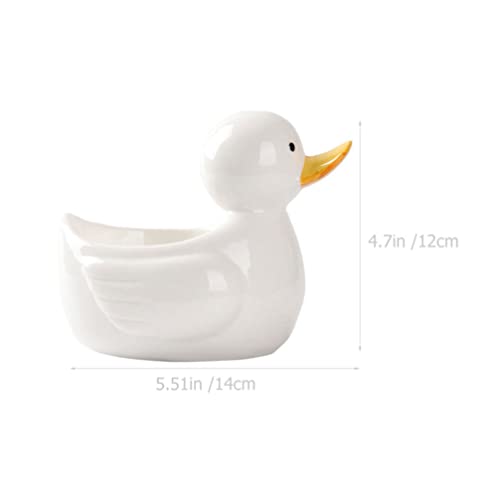 Angoily Flavor Dish Sushi Dipping Bowl Porcelain Bowl Ceramic Animal Shaped Bowls Serving Bowls For Fruit Salad Candy Nut And Snack Duck Porcelain Seasoning Bowl Pottery Side Dishes #TOP6
