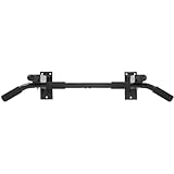 Pull Up Bar Wall Mounted – Heavy Duty Chin Up Bar with Foam Padded Grips for Upper Body Training – Wall Fitness Bar for Home Gym Workouts (Black)