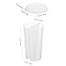 VICASKY 2-in-1 Split Cup for Drinks - 20 Pcs Thickened Disposable Double Cup with Lids Couple SharingChamber Leak-Proof BPA-Free Clear Valentines Day Wedding Party Coffee Smoothie