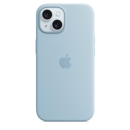 Apple Capa de silicone com MagSafe para iPhone 15 – Azul-claro ​​...