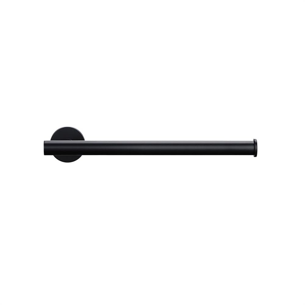 WDSOPK Housewares Suit Black Shelf Paper Towel Rack Bathroom Accessories Robe Hook Towel Bar Rack Rod Bathroom Hardware Grab Rail（Mbk-paper Holder）