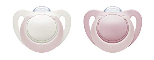 NUK Newborn Orthodontic Pacifiers, Girl, 0-2 Months, 2-Pack NUK Newborn Orthodontic Pacifiers, Girl, 0-2 Months, 2-Pack