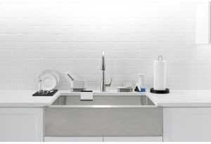 Kohler K-8624-0 Kitchen Pot and Pan Dish Scraper, Silicone and Nylon, Heat Resistant, One Size, White and Charcoal image 3