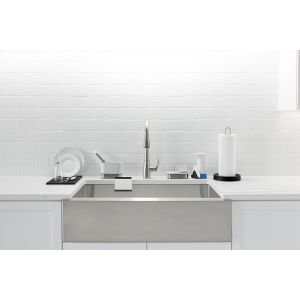 Kohler K-8624-0 Kitchen Pot and Pan Dish Scraper, Silicone and Nylon, Heat Resistant, One Size, White and Charcoal - image 2