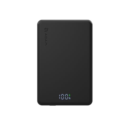 ADAM ELEMENTS VIONTA L10 モバイルバッテリー 10000mAh MagSafe対応 ワイヤレス充電 USB-C PD対応 LED残量表示 機内モード搭載 iPhone対応 Black