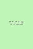  I Have An Allergy To Seriousness: Funny BTS Jin Quote BLANK COMPOSITION NOTEBOOK Pastel Aesthetic Kpop Bangtan Boys Translation Memes Journal Diary 6x9 in. 100 Sheets/200 Pages