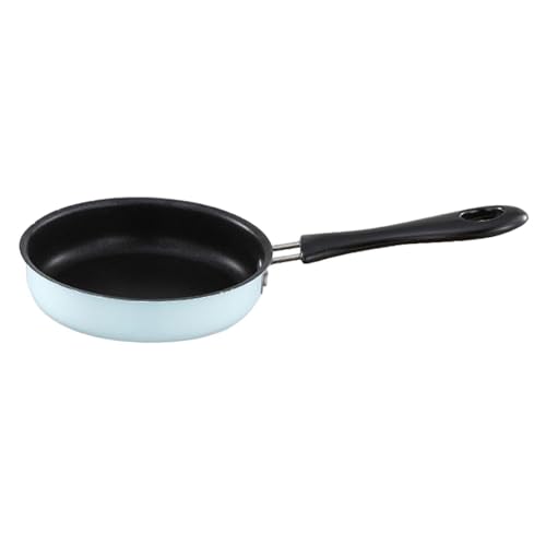 AMSLSIU Sartén eléctrica antiadherente para tortitas con mango ergonómico, apta para cocinas de inducción. También sirve mini parrilla eléctrica para, Azul, 12.5 cm