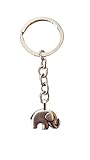 Silver Elephant Keychain, Backpack Charm, Key ring, Elephant Accessories