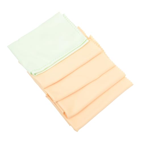 Kisangel 5pcs Guitar Polishing Soft Violin Cleaning Cloth for Ukulele Piano Musical Instruments Dust- Reusable Washable Random
