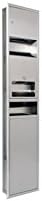 Dolphin Dispensers AH412 Stainless Steel Slim Line Paper Towel Dispenser Hand Dryer and Bin Combination Unit
