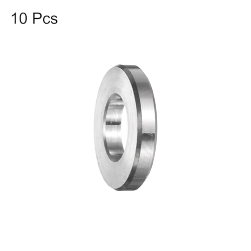QUARKZMAN 10 Stück Edelstahl Abstandshalter 3/8 Bohrung x 3/4 AD x 1/8 Länge Schraube Buchse Glatte Oberfläche Rund Metall Distanzhülsen für M10 Schrauben Bolzen und Stangen