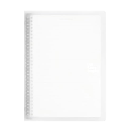Cahier A4 à feuilles mobiles avec couverture givrée minimaliste et réglure simple