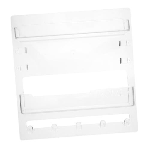 STOBAZA Wall Mounted Storage Organizer Versatile Display Shelf for Remotes Keys and Collectibles Space Saving Rack for Living Room Bedroom and Bathroom Sleek Design with Dedicated Slots