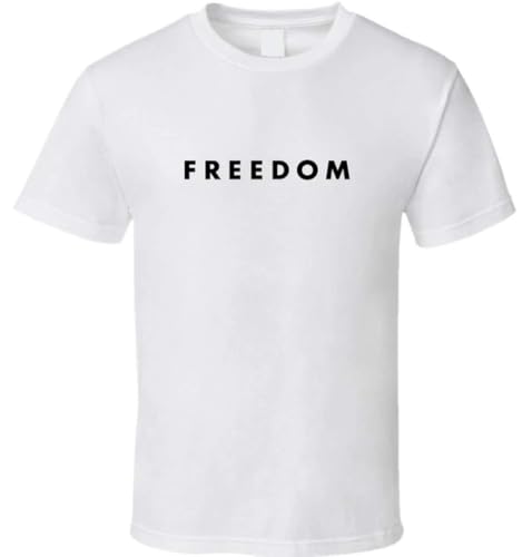 Charlie Kirk Freedom White T Shirt Tee RIP