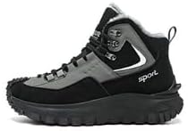 Safe Work Orthotic Hiking Boots, Anti-slip and Durable Steel Toe Boots, Men's Stylish Casual Lace-up Snow Boots