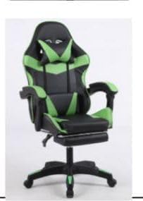 SEDIA DA GAMING, PELLE SINTETICA, CON ROTELLE CUSCINO SUPPORTO -POGGIAPIEDI